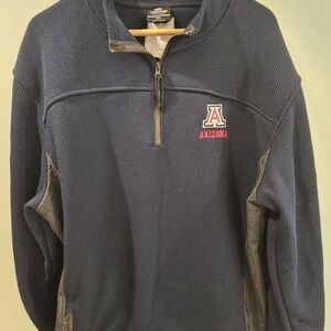 University of Arizona half zip sweat shirt